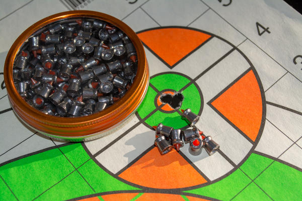 These Gamo Red Fire .22 15.4-grain pellets printed a nice five-shot group.